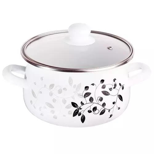 DOMIK garnek emal.24cm Gałązka 5,5L 1
