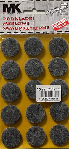 elh mk podkładki filcowe 25mm szare 1
