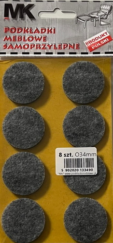 elh mk podkładki filcowe 34mm szare 1