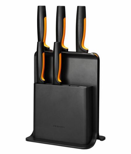 1057554 FF Knife block plastic 5 knives Fiskars 1