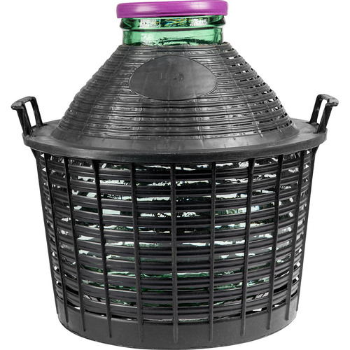 644125 balon do wina 25l szeroka szyjka w koszyku plast. 1