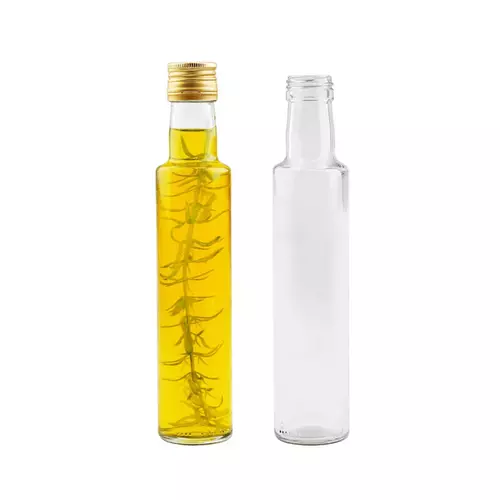 butelka na oliwę/ocet 250ml bezbarwna z zakętką i wkładką niekapek DORICA 1