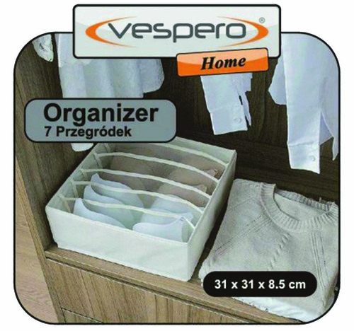 Vespero organizer do szafy 7 dł. przegródek 1