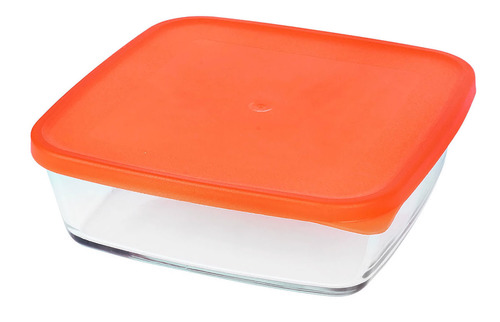 Pojemnik z plastikową pokrywką pomarańczowy 1,8L 1