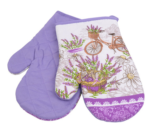 2 rękawice kuchenne Lavender rower 1