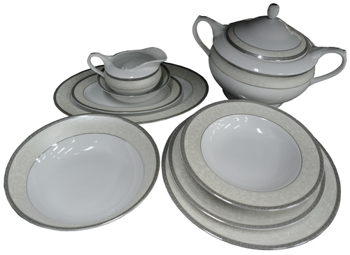 0678 Serwis obiadowy 6/25 Agawa Platin 1