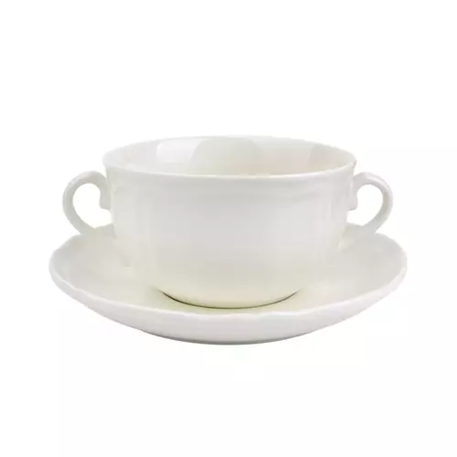 1229 Bulionówka 300ml + spodek 16cm Gino Cream 1