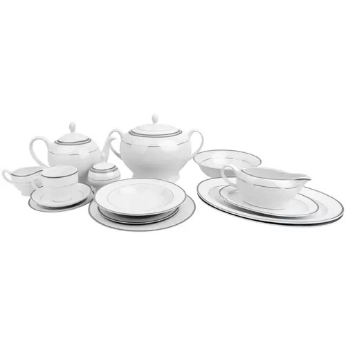 1250 Serwis obiadowo/herbaciany 12/81 Hanna Platin 1