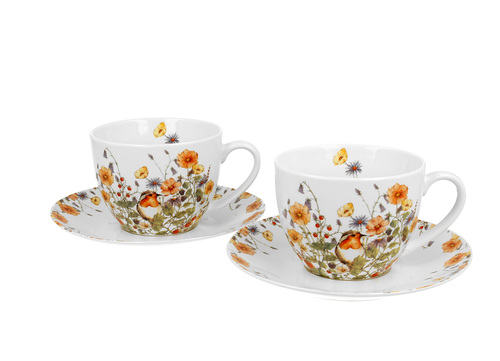 duo 2 filiżanki 280ml ze spodk. wild bird 1
