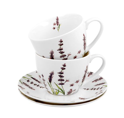 duo 2 filiżanki 280ml ze spodkami Classic Lavender 1