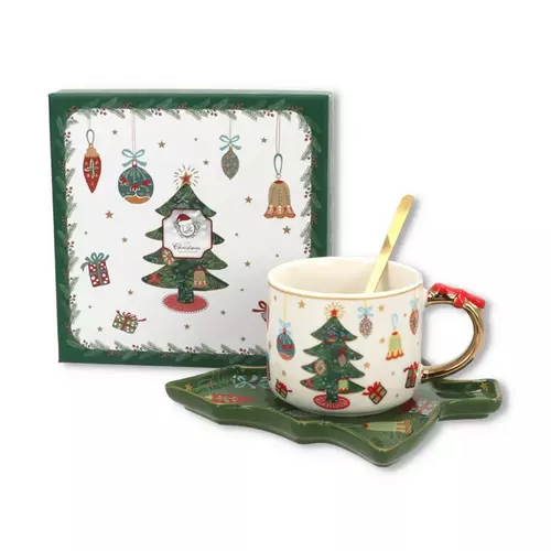 Duo Filiżanka z łyżką (złota rączka) Around Christmas Tree 1