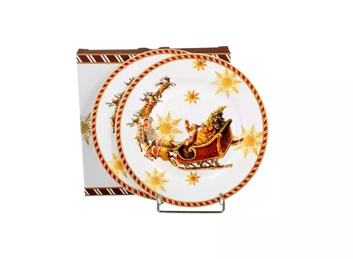 Duo 2 Talerze deserowe Santa on Sleigh 1