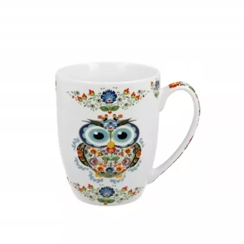 Duo Kubek 350ml w koszyczku Sowa Etno 1