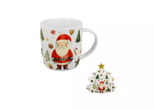 Duo Kubek 400ml w opakowaniu choinka Santa Claus 1
