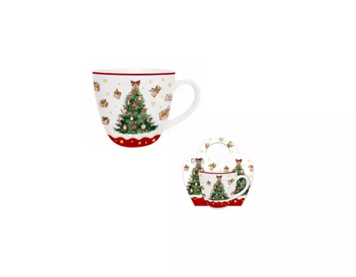 Duo Kubek 460ml w koszyczku Christmas Tree 3 1