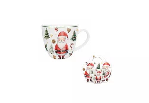 Duo Kubek 460ml w koszyczku Santa Claus 1