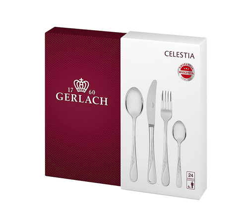 04AP Celestia kpl.sztućców 24szt w pud.flok.h18 1