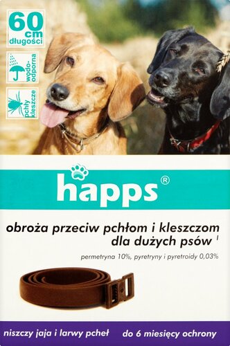 happs obroża przeciw pchłom i kleszczom dla dużych psów 410 1