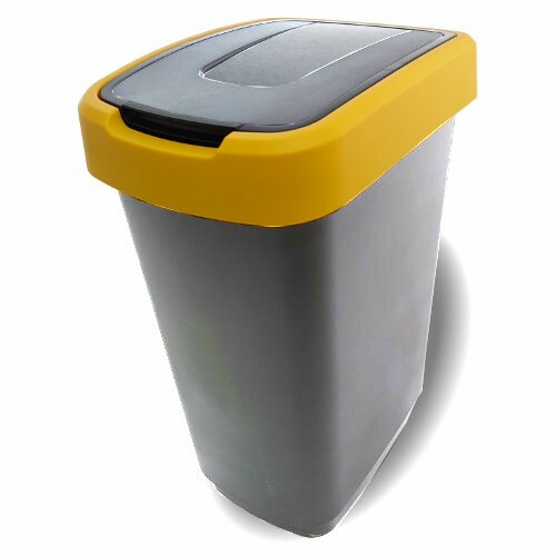 Artgos 4447 Kosz Klip 25L z klapką obrot szaro-żółty 1