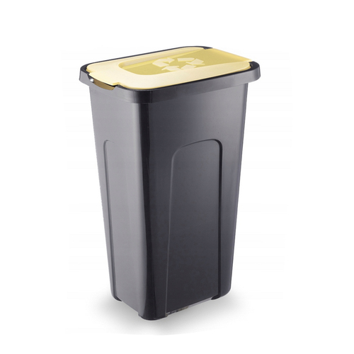 Artgos 4443 Kosz "Sorta" 30L czarny - żółty pastel 1