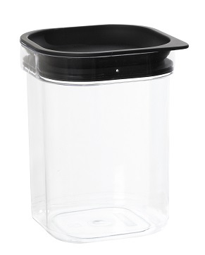 plast team pojemnik na produkty sypkie 1,7 hamburg 5173 z pokr. czarny 1