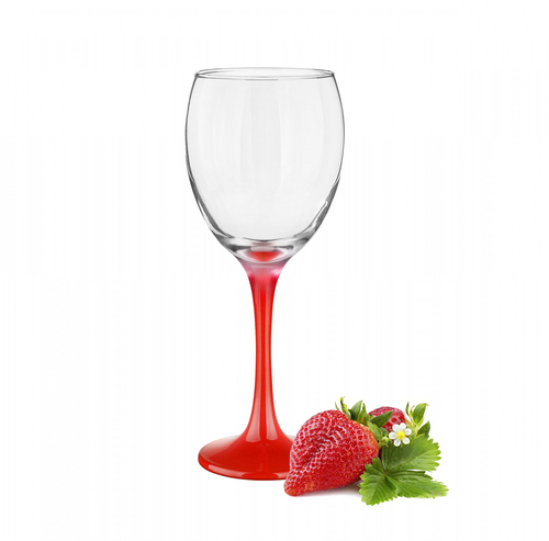 kieliszek wino 300ml czerwona nóżka 1