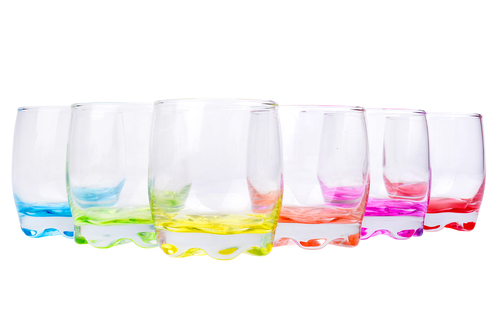 szklanka 250ml mal.spód mix kolorów 68g8011-N250-5082-26 (6szt) 1