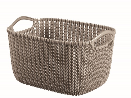 Curver Koszyk prostokątny KNIT S 8l ciemny brąz 1