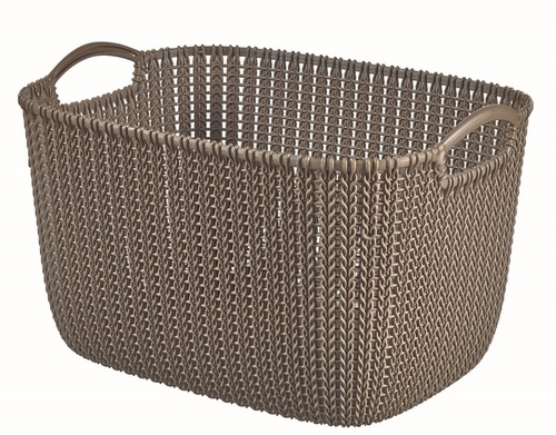 Curver koszyk prostokątny KNIT L 19 L ciemny brąz 1