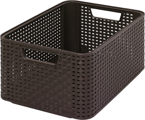 Curver koszyk RATTAN prost.M 4722 ciemny brąz 1