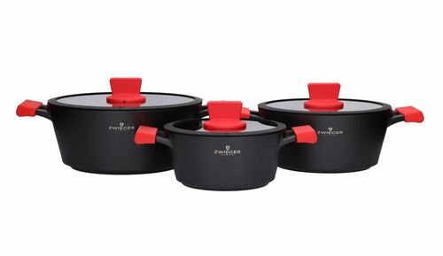 Zwieger obsidian zestaw garnków 6 el. 2L/3,5L/5,5L 1