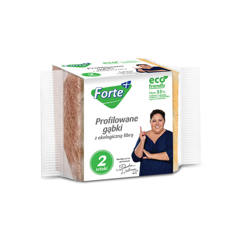 Forte+ Profilowane gąbki z EKO fibrą 2szt. 1