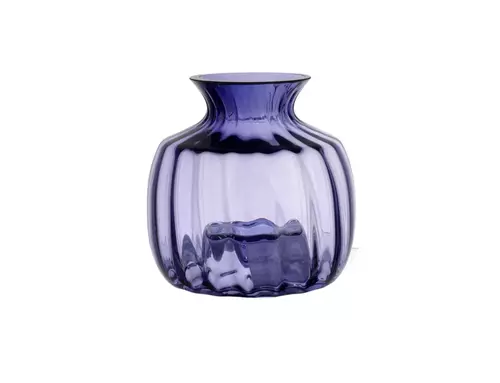 17-9937.Szlif.Optyk. Wazon Fiolet H-12,8cm fi-13,5cm 1