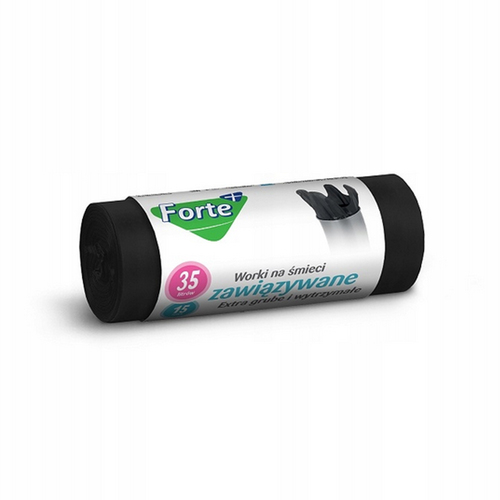 Forte+ WNS Worki LDPE Extra grube i wytrzymałe zawiązywane 60L 10szt. 1