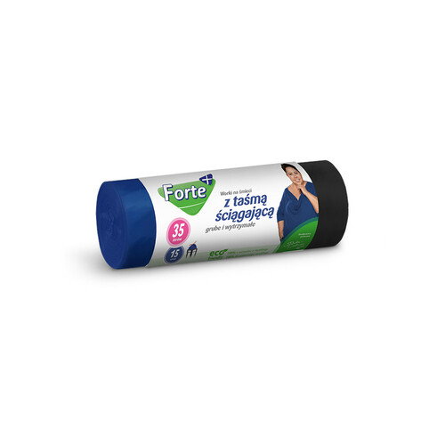 FORTE+ WNS LDPE z taśmą 35L 15szt 1