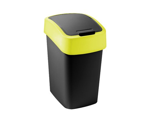 Curver Kosz na śmieci Flip 9L czarny/żółty 02170-E64-00 1