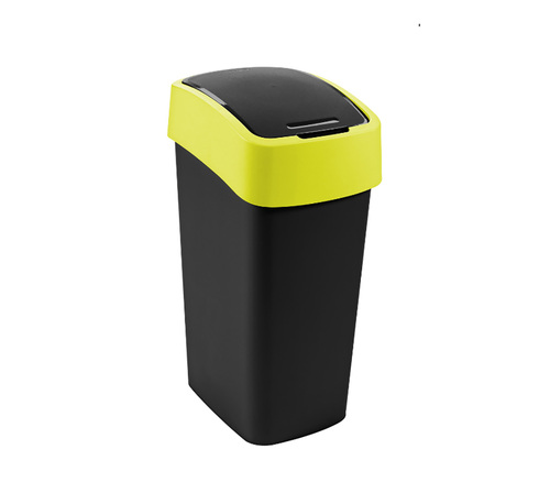 Curver Kosz na śmieci Flip 45L czarny/żółty 02172-E64-00 1