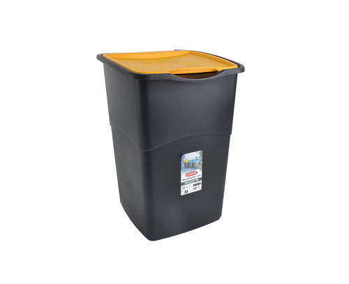Curver Kosz na śmieci 47L czarny/żółty 263996 1