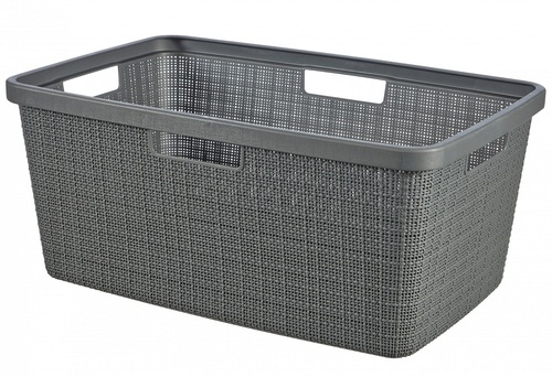 curver 8091 kosz do magla jute 46L ciemny szary 1