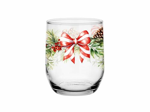 Szklanka Niska 300ml Wieniec Świąteczny 1