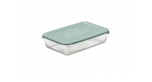 plast team Pojemnik do żywności prostokątny Polar 0,9L Solid Chinois Green 1671 1