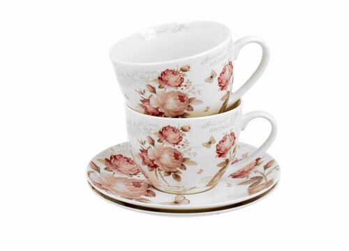 duo secesja 2 filiżanki 280ml ze spodkami 1