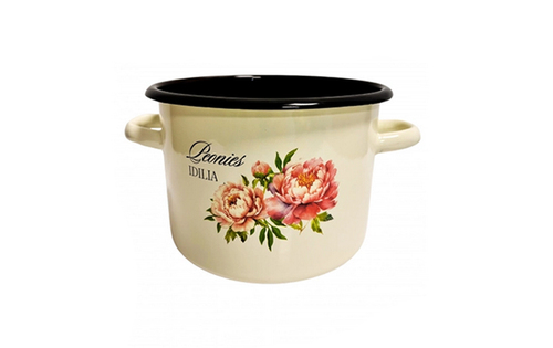 IG Garnek emalia 22cm Piwonia 5,5L B/P 9760 1