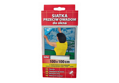 siatka do okna przeciw owadom 100x100cm biała 41702 1