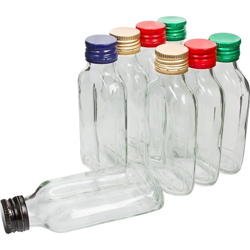 butelka 100ml opak.8szt piersiówki z zakrętkami 1