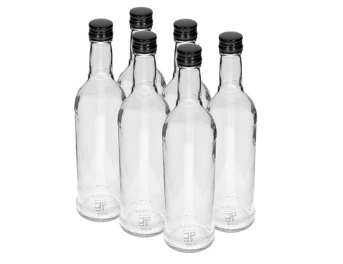 631545 Butelka 500ml Smukła na wódkę z zakrętką czarną 1