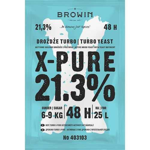 403103 drożdże turbo X-Pure 21,3%-48h-135g 1