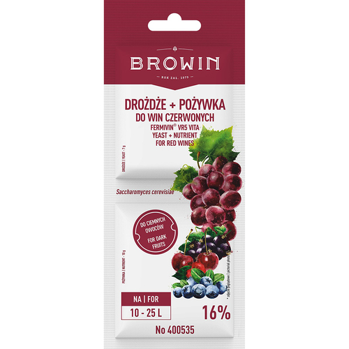 drożdże i pożywka do win czerwonych 17g 400535 1