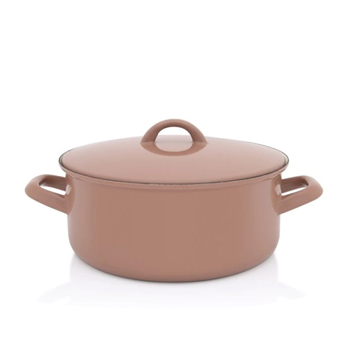 Metalac Mocha Mousse Garnek niski z pokrywką 24cm 1