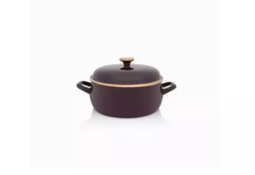 Metalac Bordeaux Princ Garnek emaliowany niski z pokrywką 20cm/2,9L 1